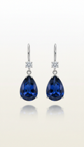 Pear-Shaped Sapphire Drop Earrings